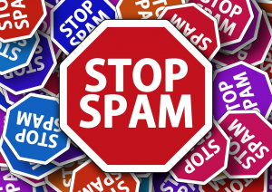 stop spam road sign