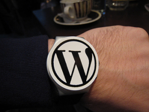 wordpress watch on person's wrist