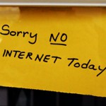 blogging offline, no internet connection sign