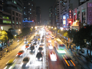 city traffic at night, increase your blog traffic